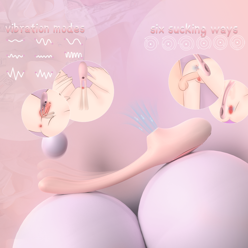 Rabbit Ear Dual Motor Vibrator Pink - Image 3