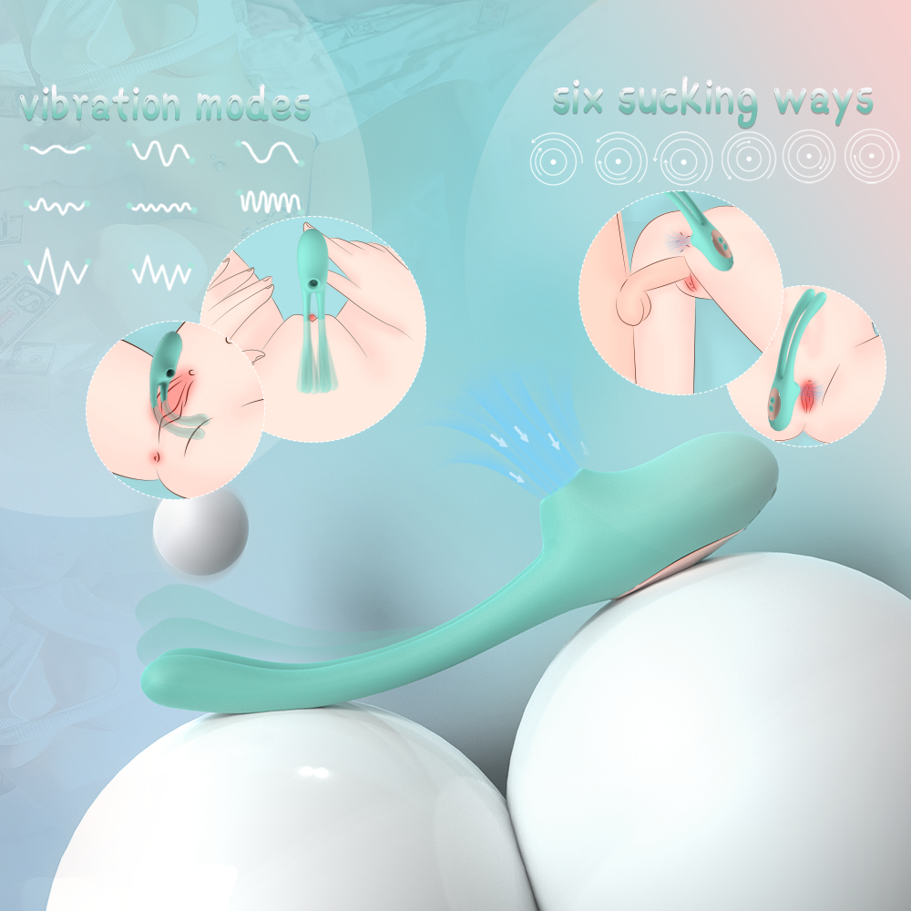 Rabbit Ear Dual Motor Vibrator  Teal - Image 3