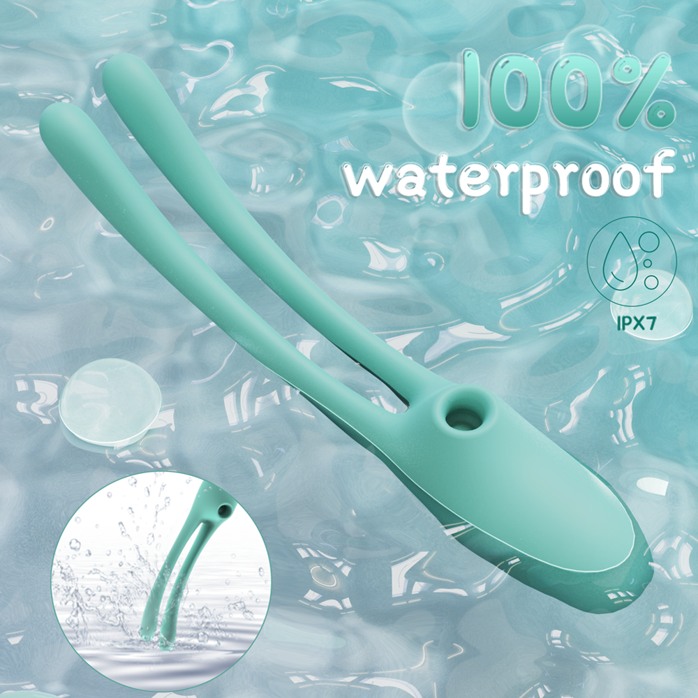 Rabbit Ear Dual Motor Vibrator  Teal - Image 4