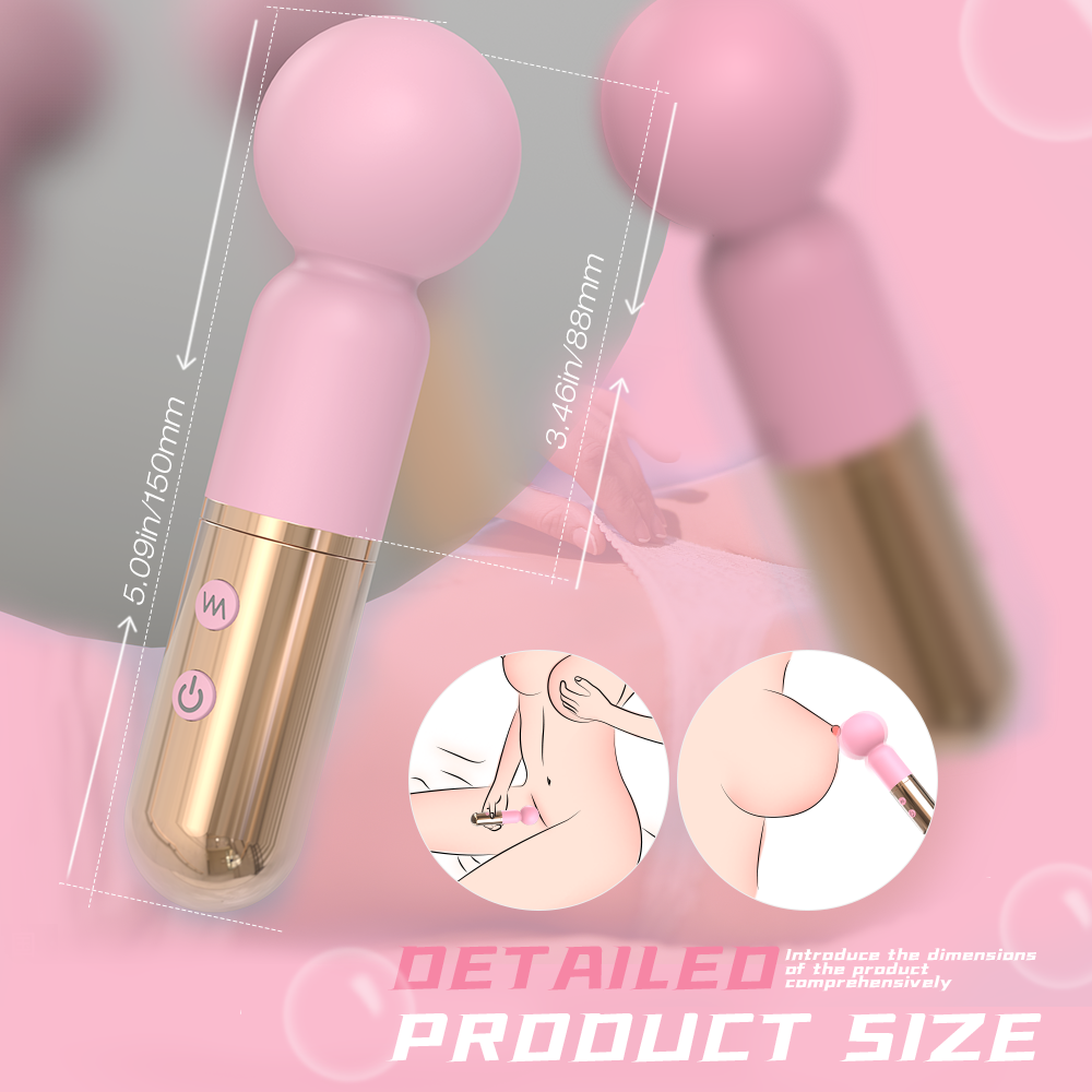 Adding Sugar Multi-Frequency Mini AV Vibrator Pink - Image 5