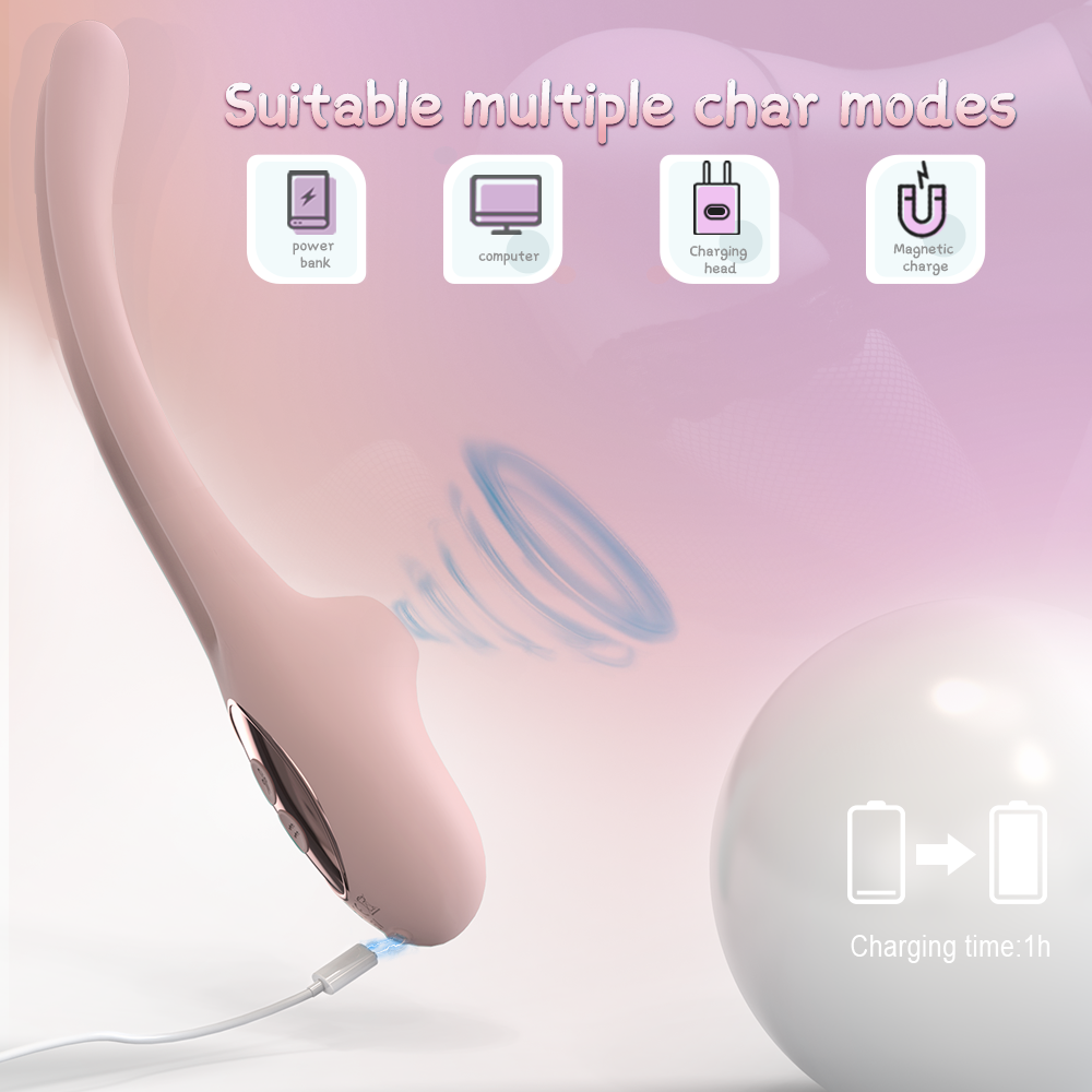 Rabbit Ear Dual Motor Vibrator Pink - Image 6