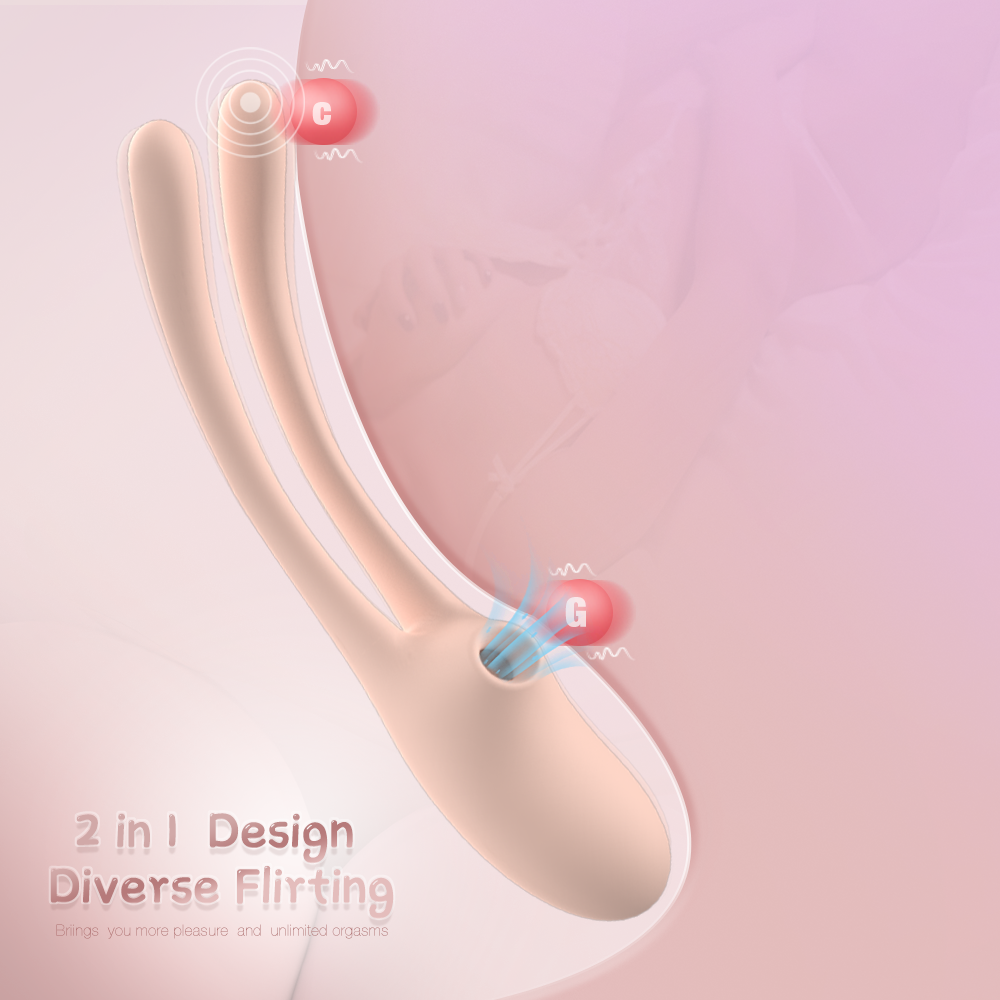 Rabbit Ear Dual Motor Vibrator Pink - Image 7