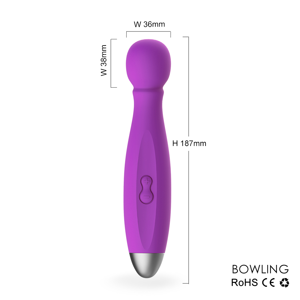 BOWLING Multifunctional Massager with Interchangeable Heads - Purple - Image 7