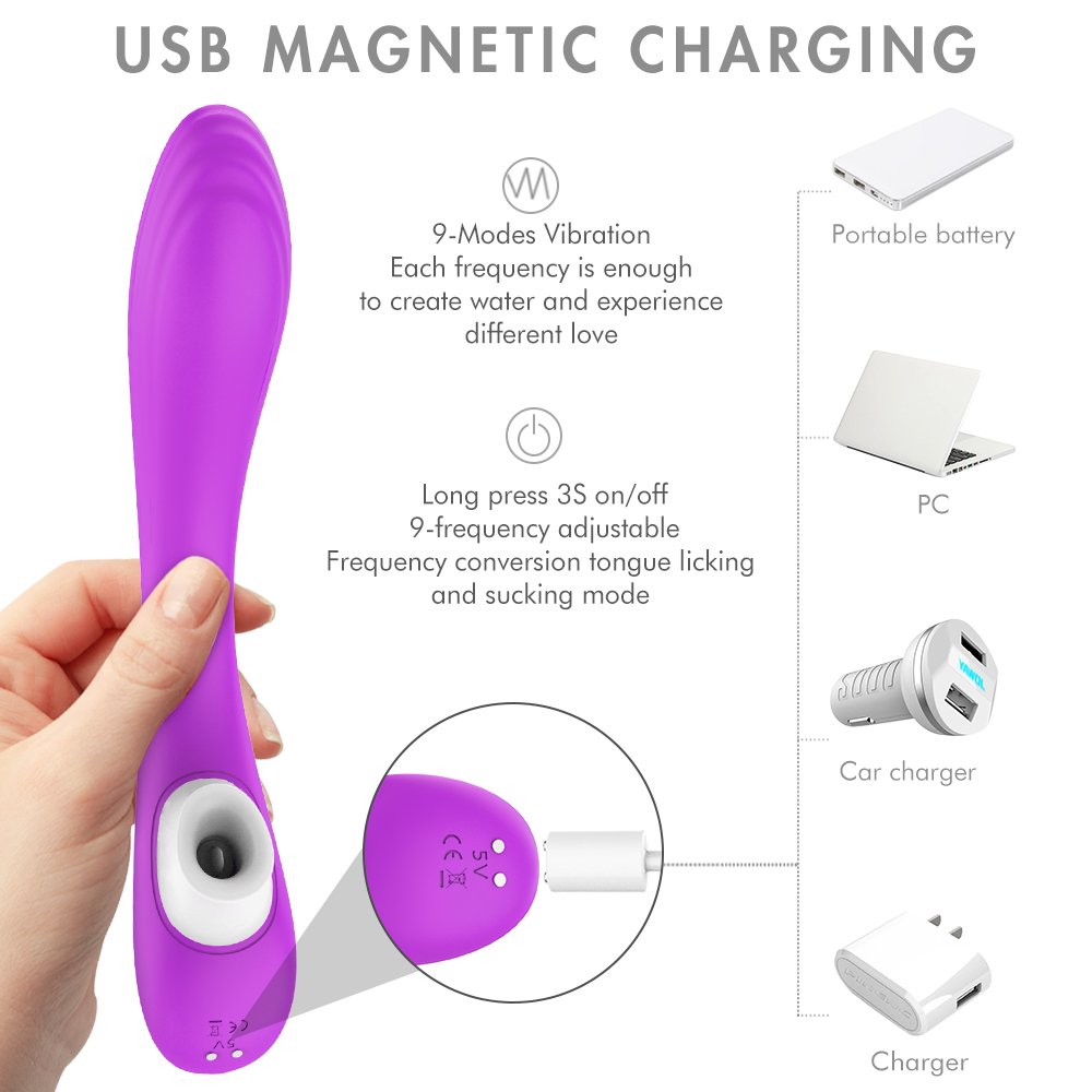 Shallow Multi-Frequency Vibrating Tongue Licking Suction Masturbator - Image 5