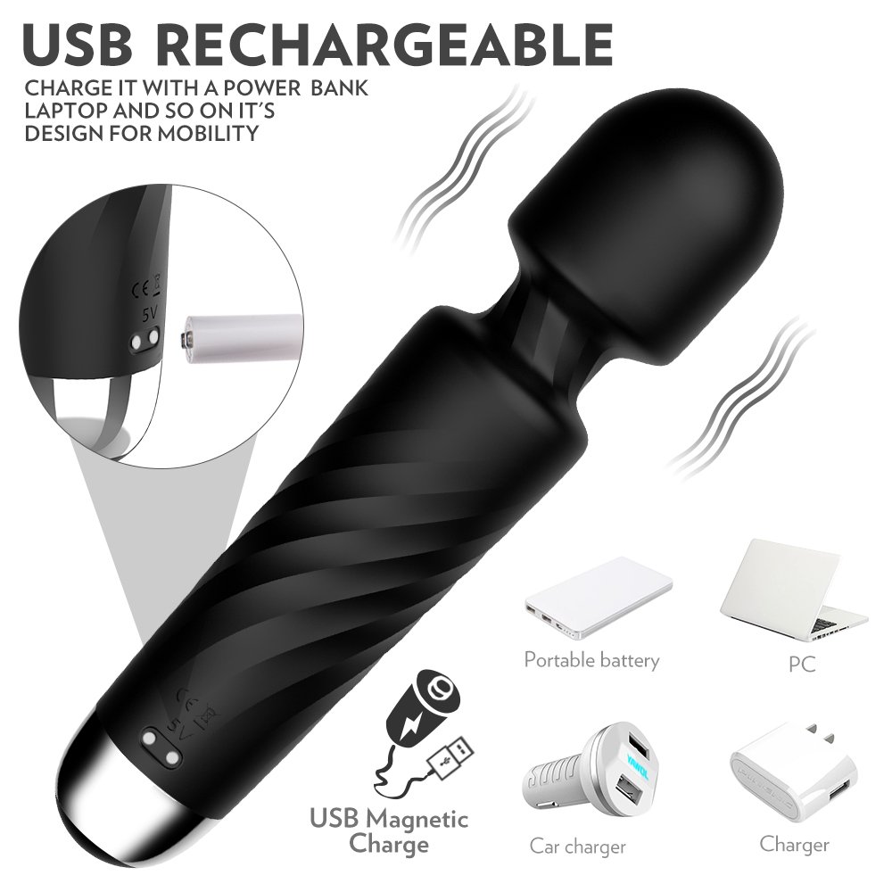 Hero Multifunctional Vibrating Massager BLACK - Image 9