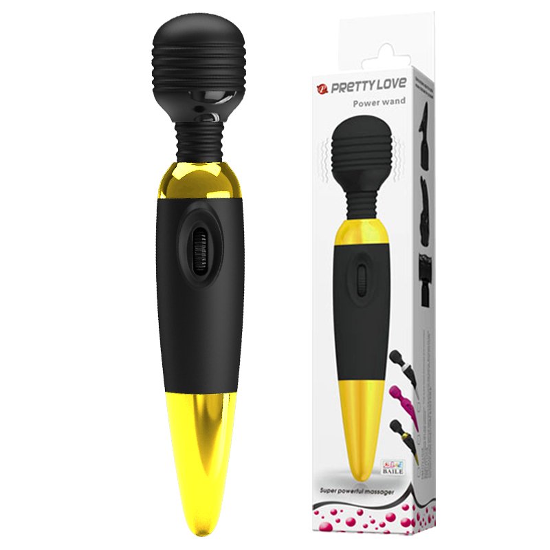 Love's Charm Powerful Vibrator  Battery Version BLACKand Gold - Image 4