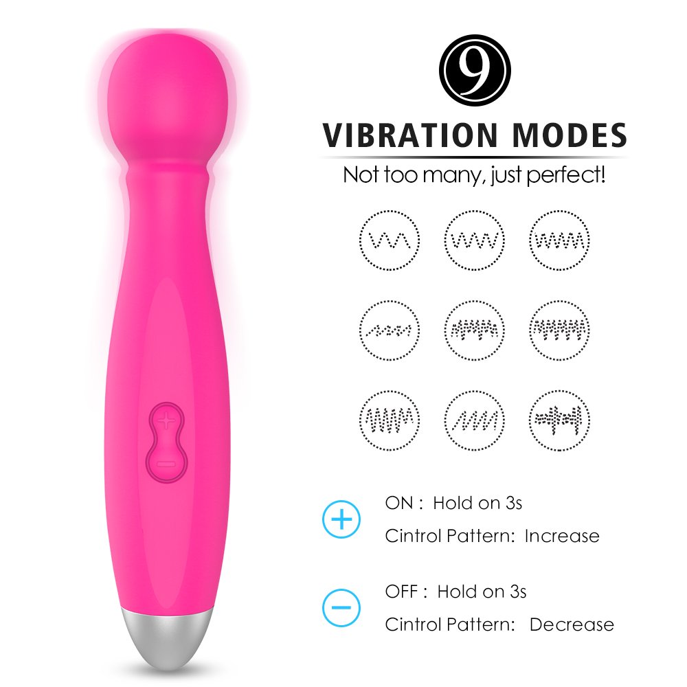 BOWLING Multifunctional Massager with Interchangeable Heads - Magenta - Image 9