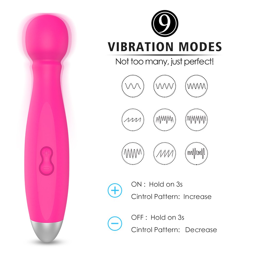 BOWLING Multifunctional Massager with Interchangeable Heads - Magenta - Image 4
