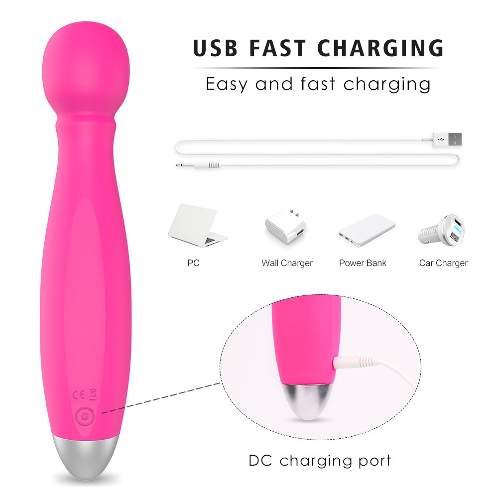 BOWLING Multifunctional Massager with Interchangeable Heads - Magenta - Image 11