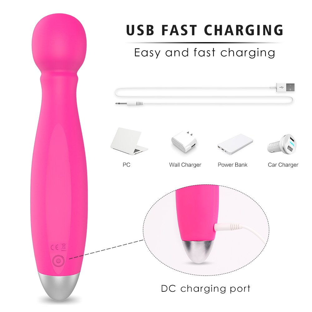 BOWLING Multifunctional Massager with Interchangeable Heads - Magenta - Image 7