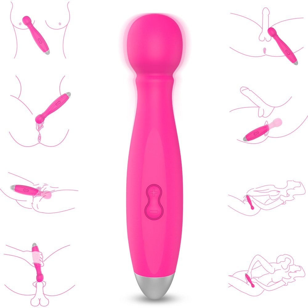 BOWLING Multifunctional Massager with Interchangeable Heads - Magenta - Image 15