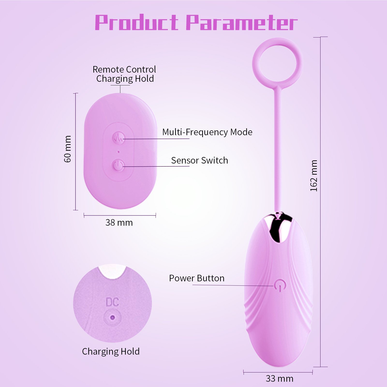 Wireless Remote Control Vibrator Purple - Image 4