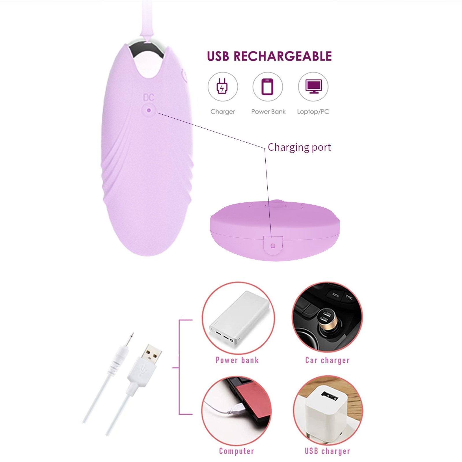 Wireless Remote Control Vibrator Purple - Image 5