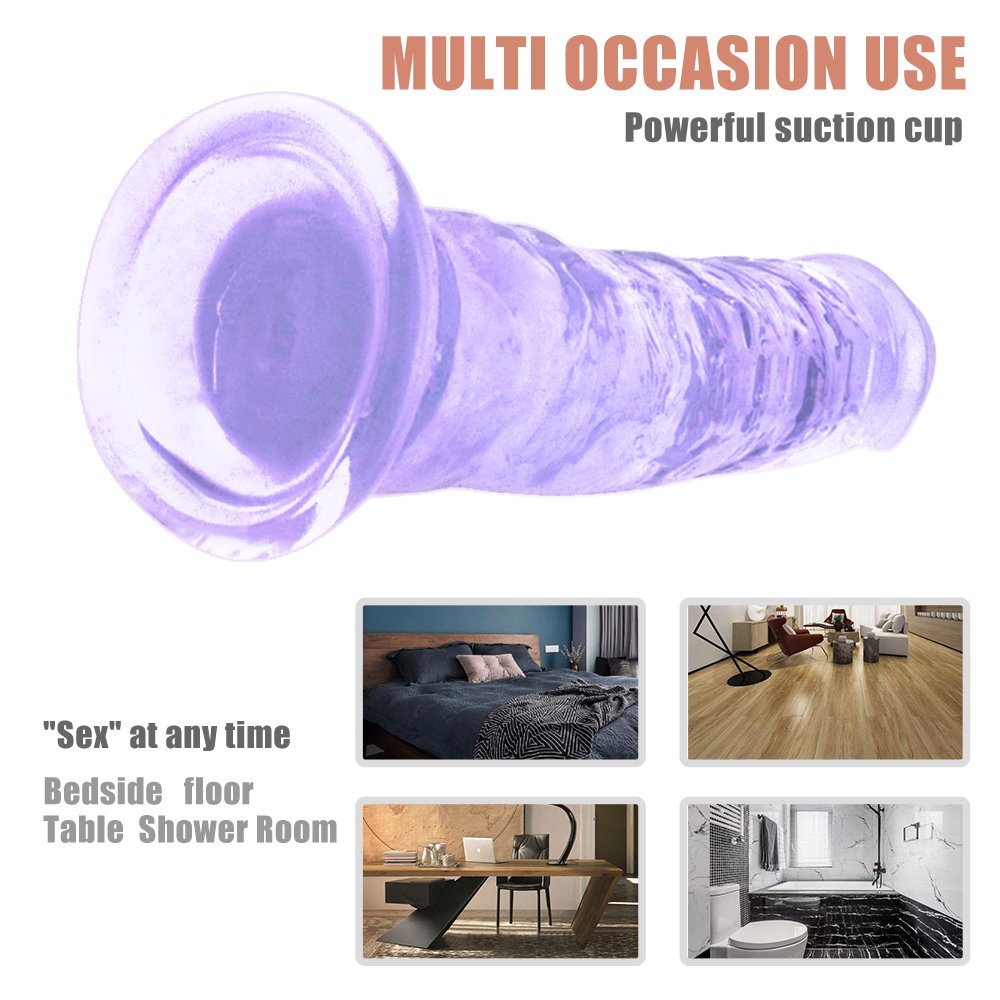 Lester-XL Dildo Transparent Purple - Image 4