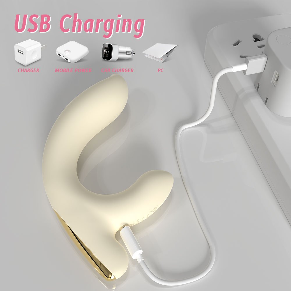 Fox Fairy Dual Motor Vibrator - Unparalleled Double-Point StimulationBeige - Image 7