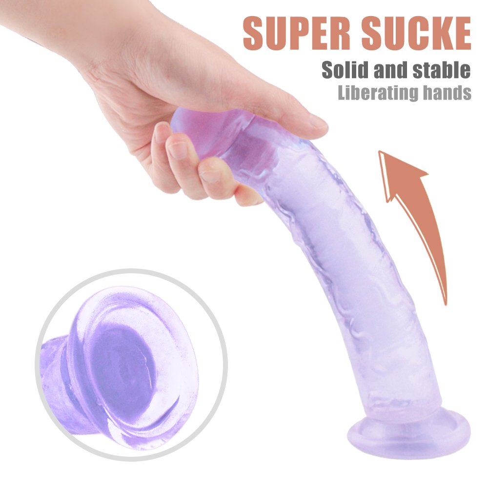 Lester-XL Dildo Transparent Purple - Image 5