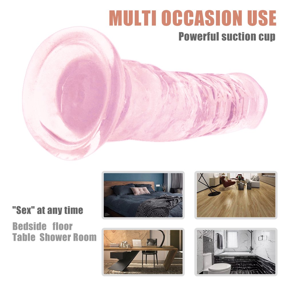 Lester-XL Dildo Transparent Pink - Image 4