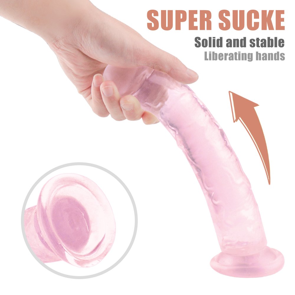 Lester-XL Dildo Transparent Pink - Image 5