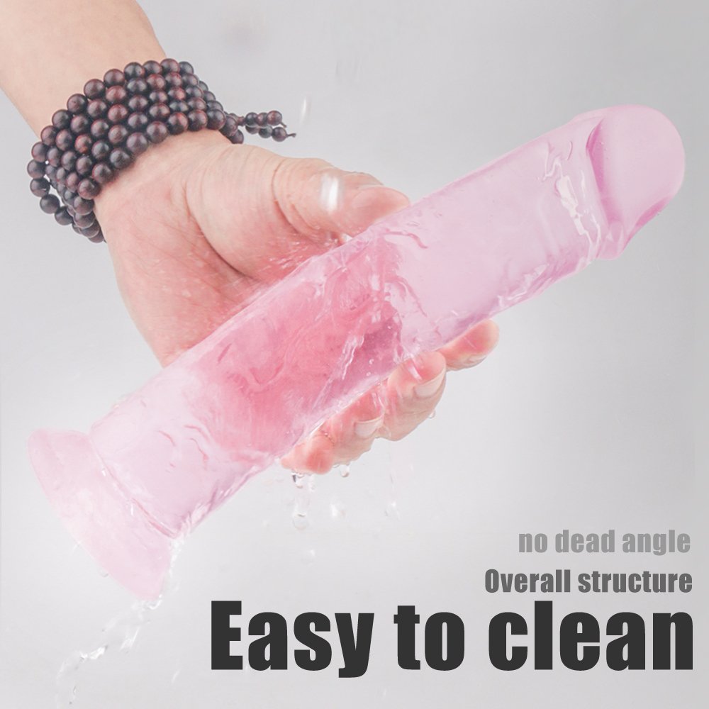 Lester-XL Dildo Transparent Pink - Image 3