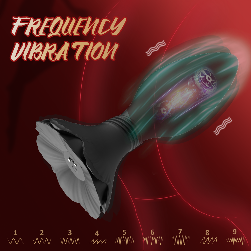 Morning Glory Vibrating Butt Plug BLACK - Image 6