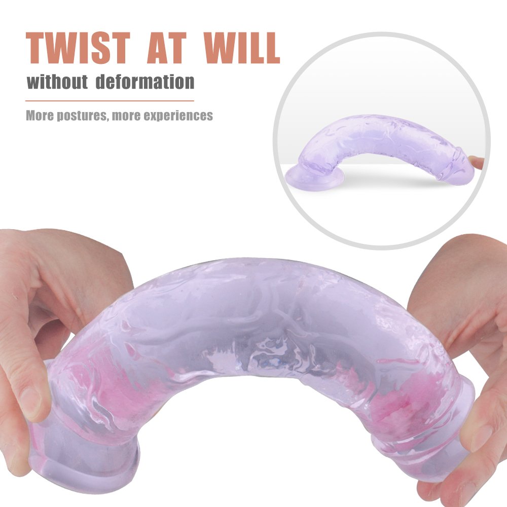 Lester-XL Dildo Transparent Purple - Image 7