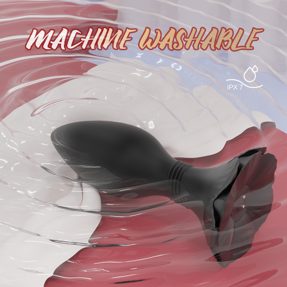 Morning Glory Vibrating Butt Plug BLACK - Image 5